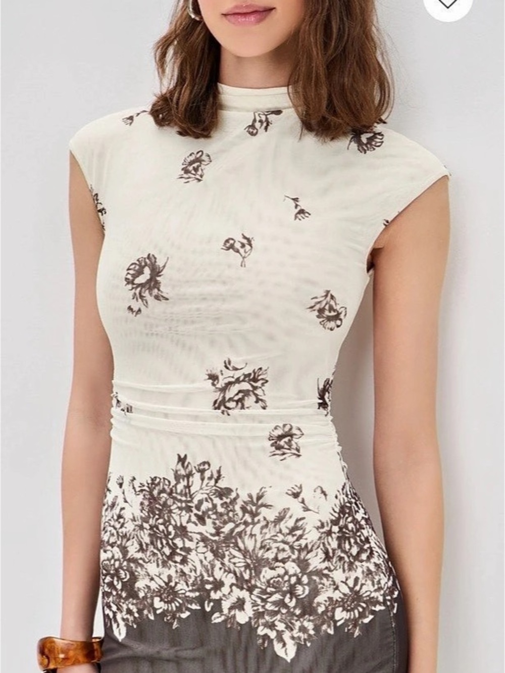 BEC + BRIDGE Violette Mini Dress Floral Mini Dress in White & Black Size 6 NWT